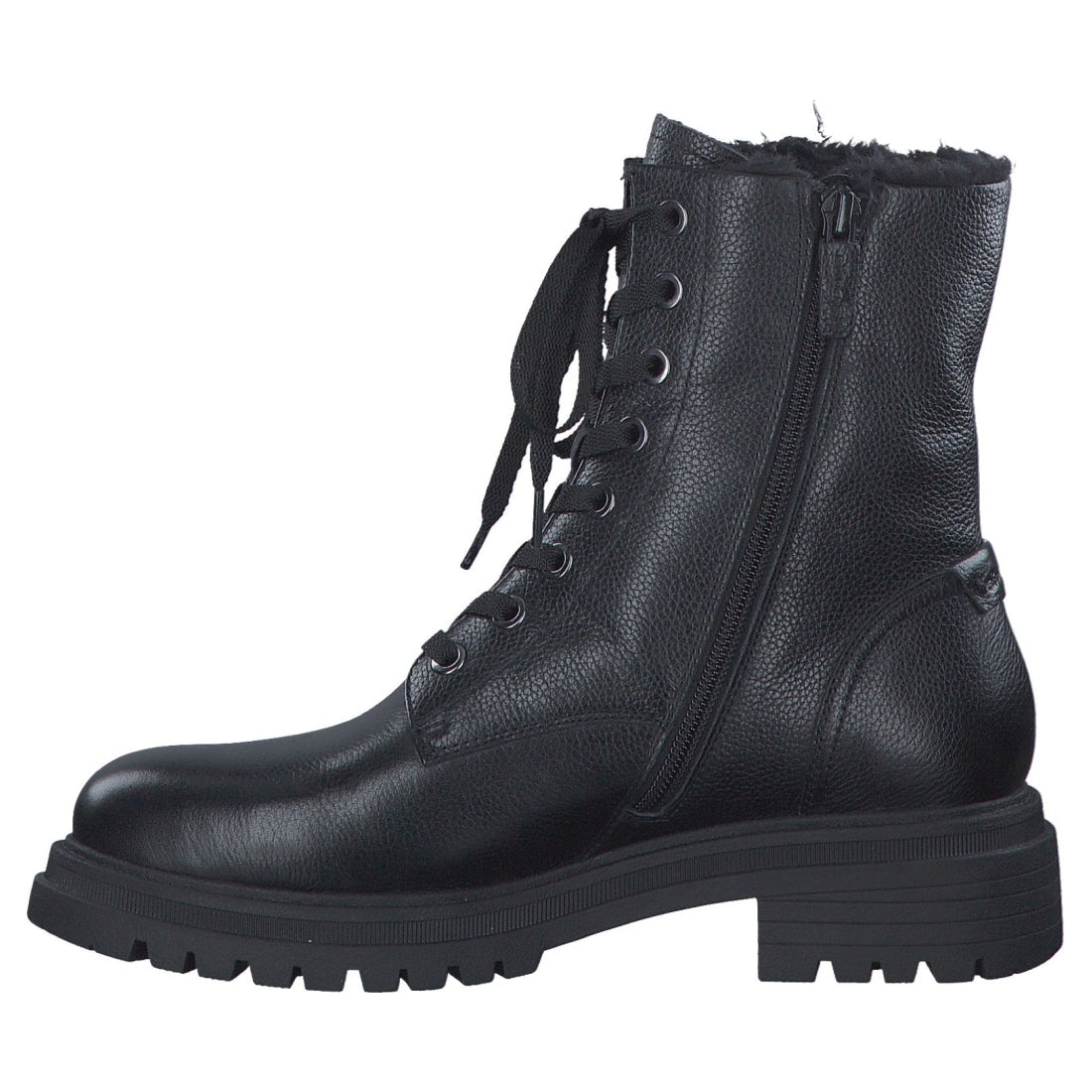 Tamaris womens black casual closed booties | Vilbury London