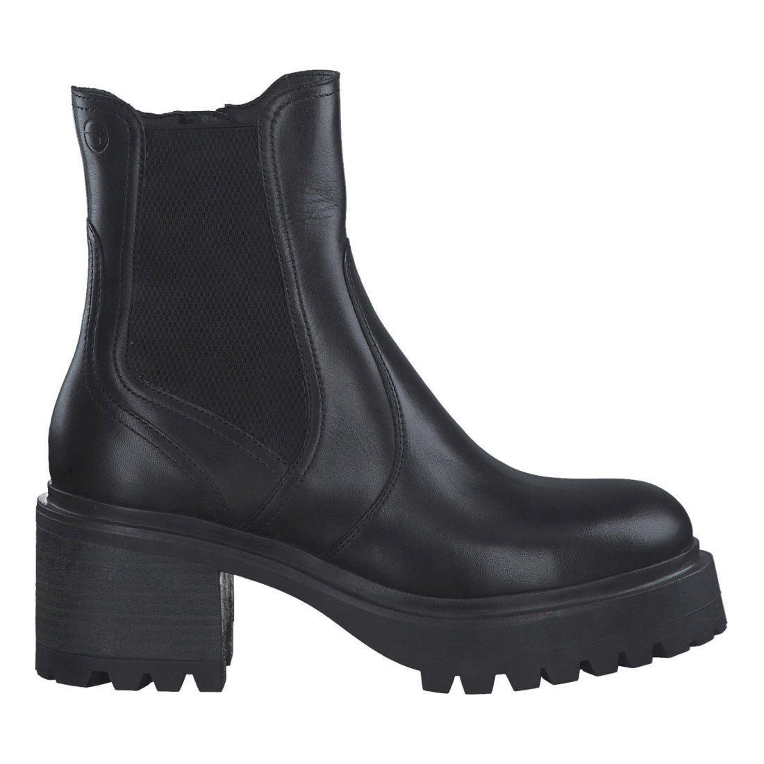 Tamaris womens black casual closed booties | Vilbury London