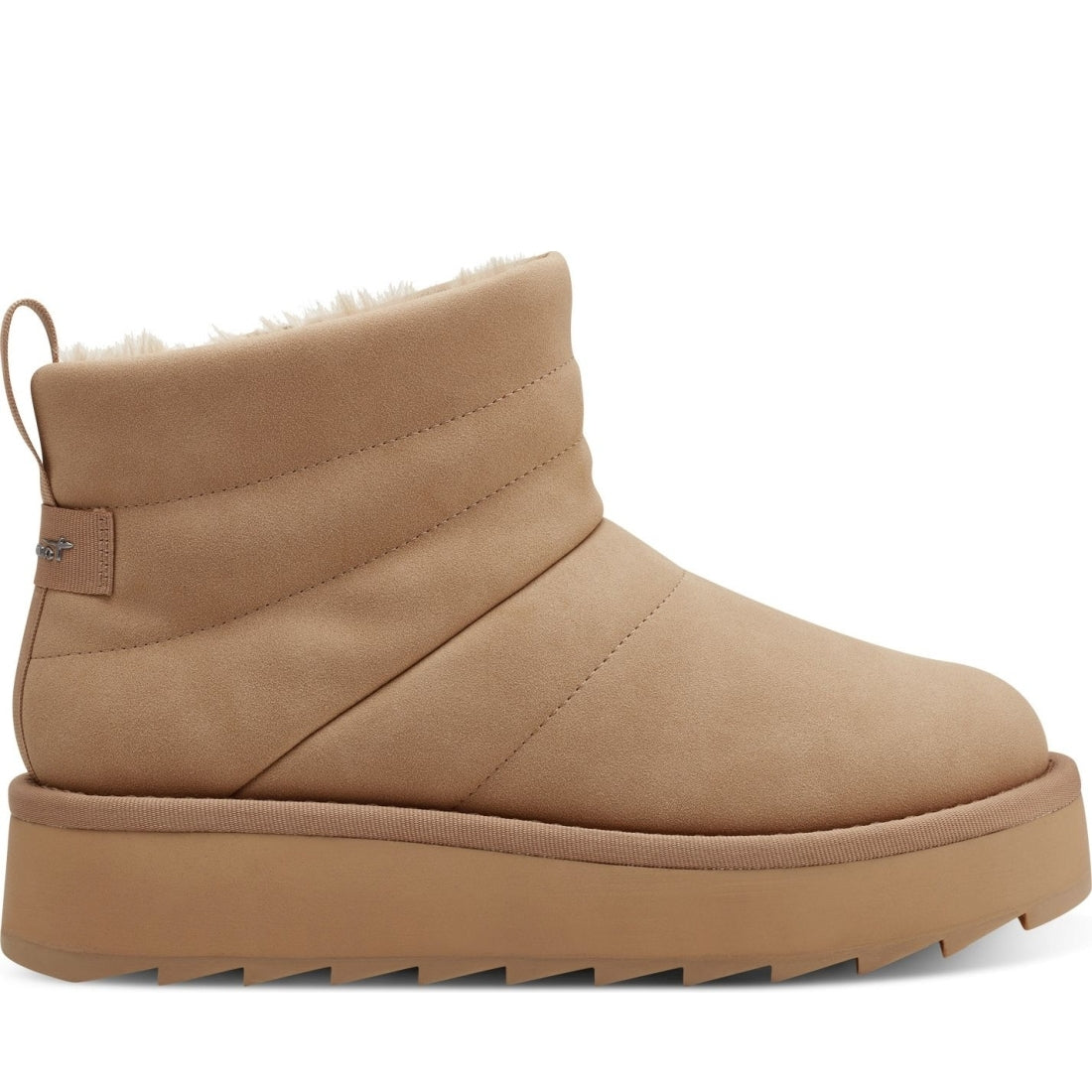 Tamaris womens sand casual closed booties | Vilbury London