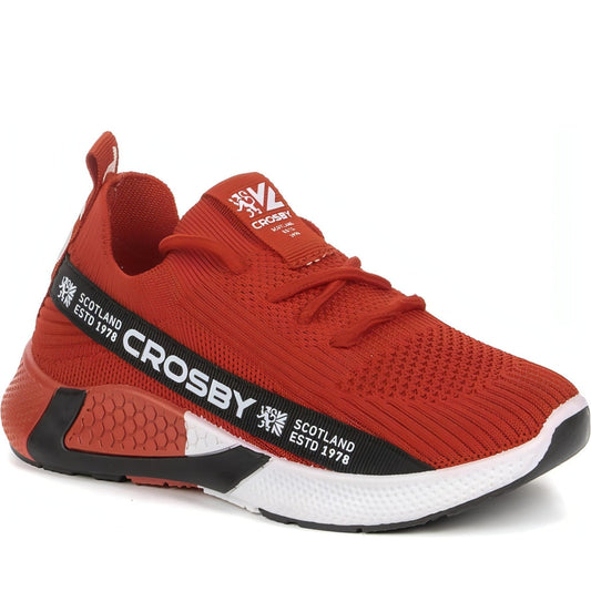 CROSBY boys red casual closed sport shoe | Vilbury London