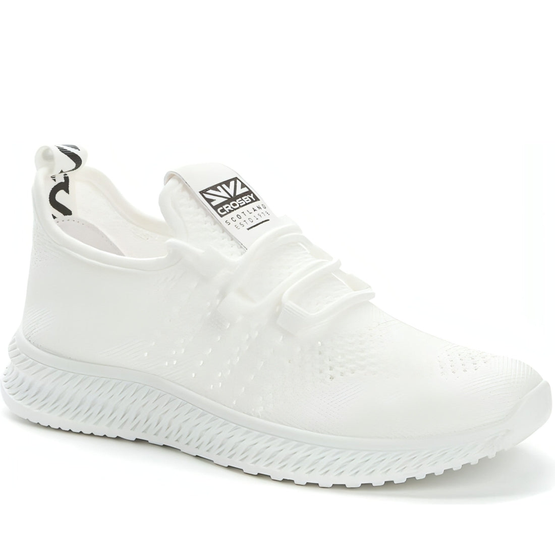 CROSBY womens white casual closed sport shoe | Vilbury London