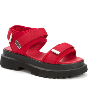 Keddo Womens red casual open sandals | Vilbury London