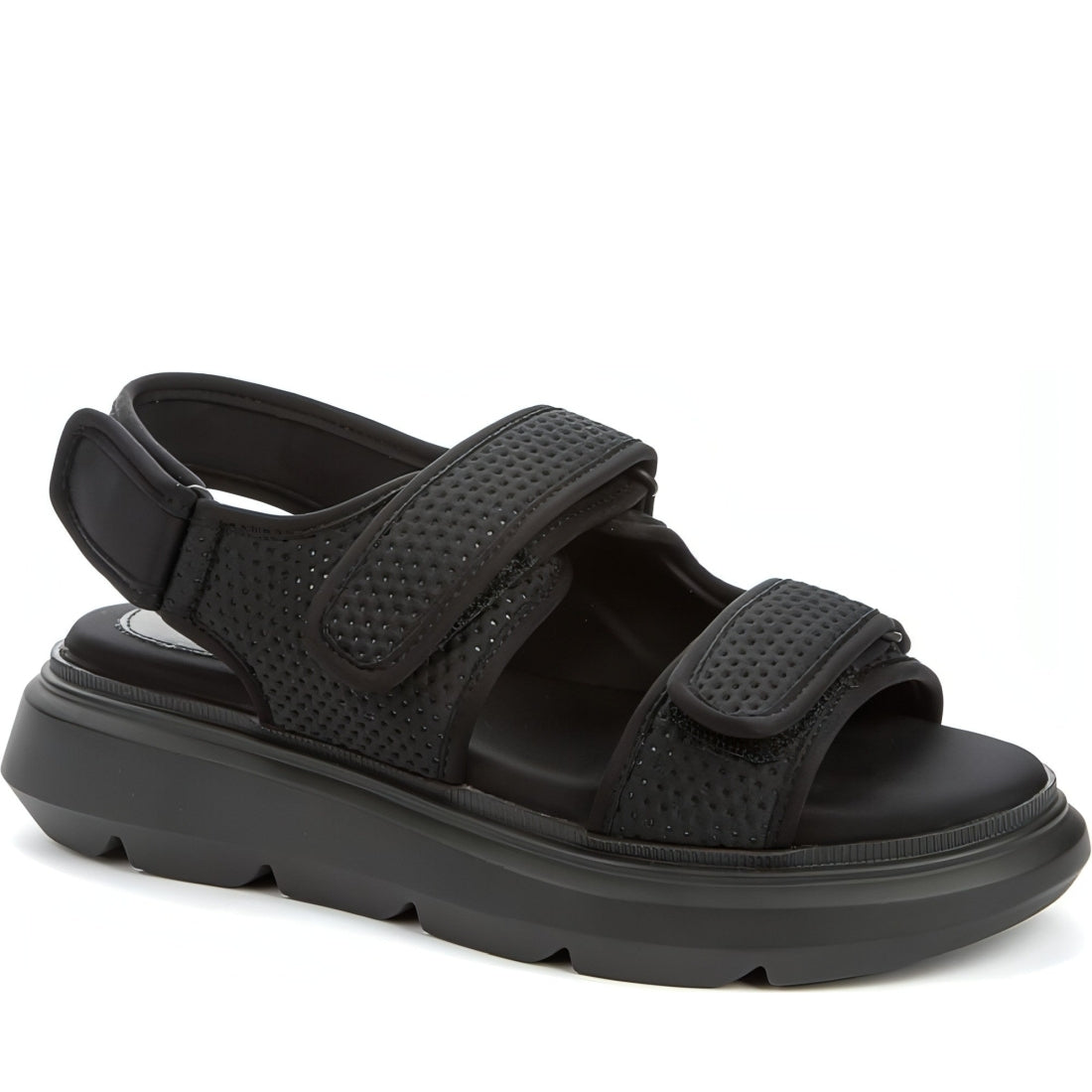 KEDDO womens black casual open sandals | Vilbury London