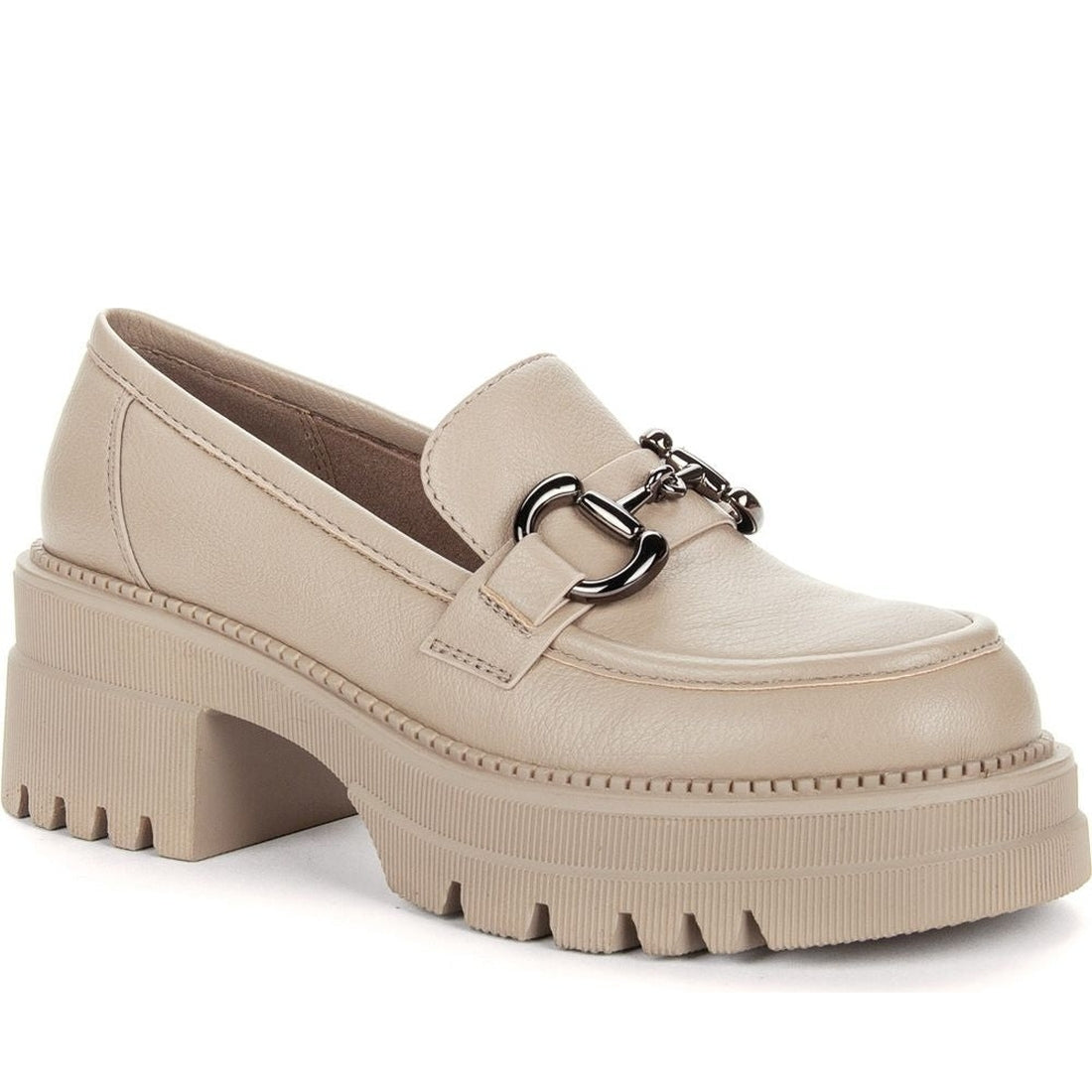 Betsy womens beige casual closed loafers | Vilbury London