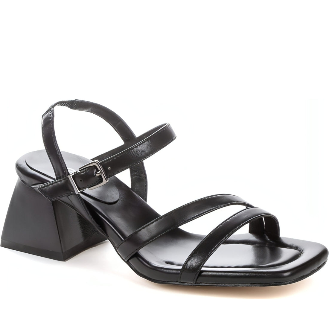 BETSY womens black elegant open sandals | Vilbury London