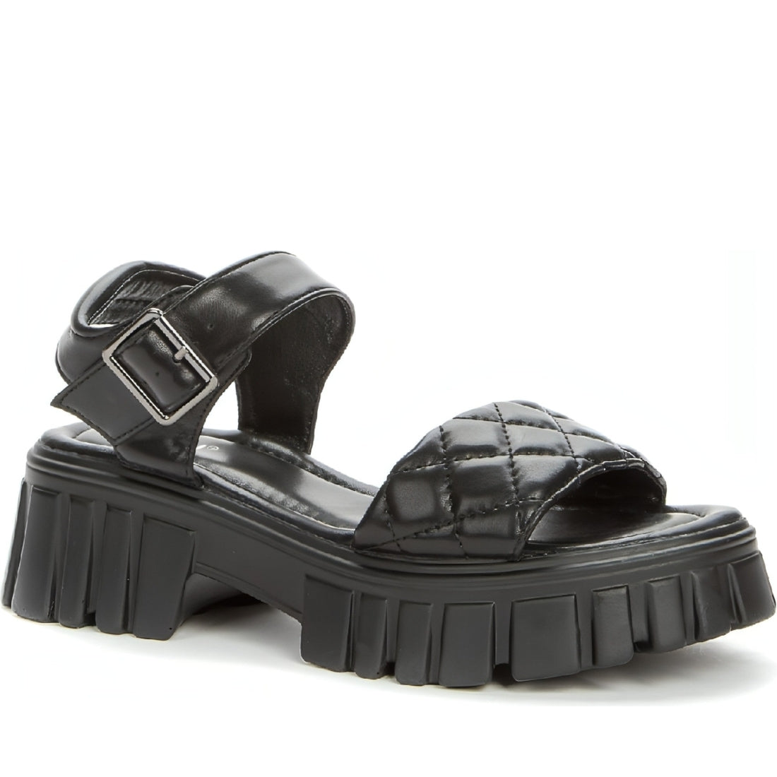 BETSY womens black casual open sandals | Vilbury London