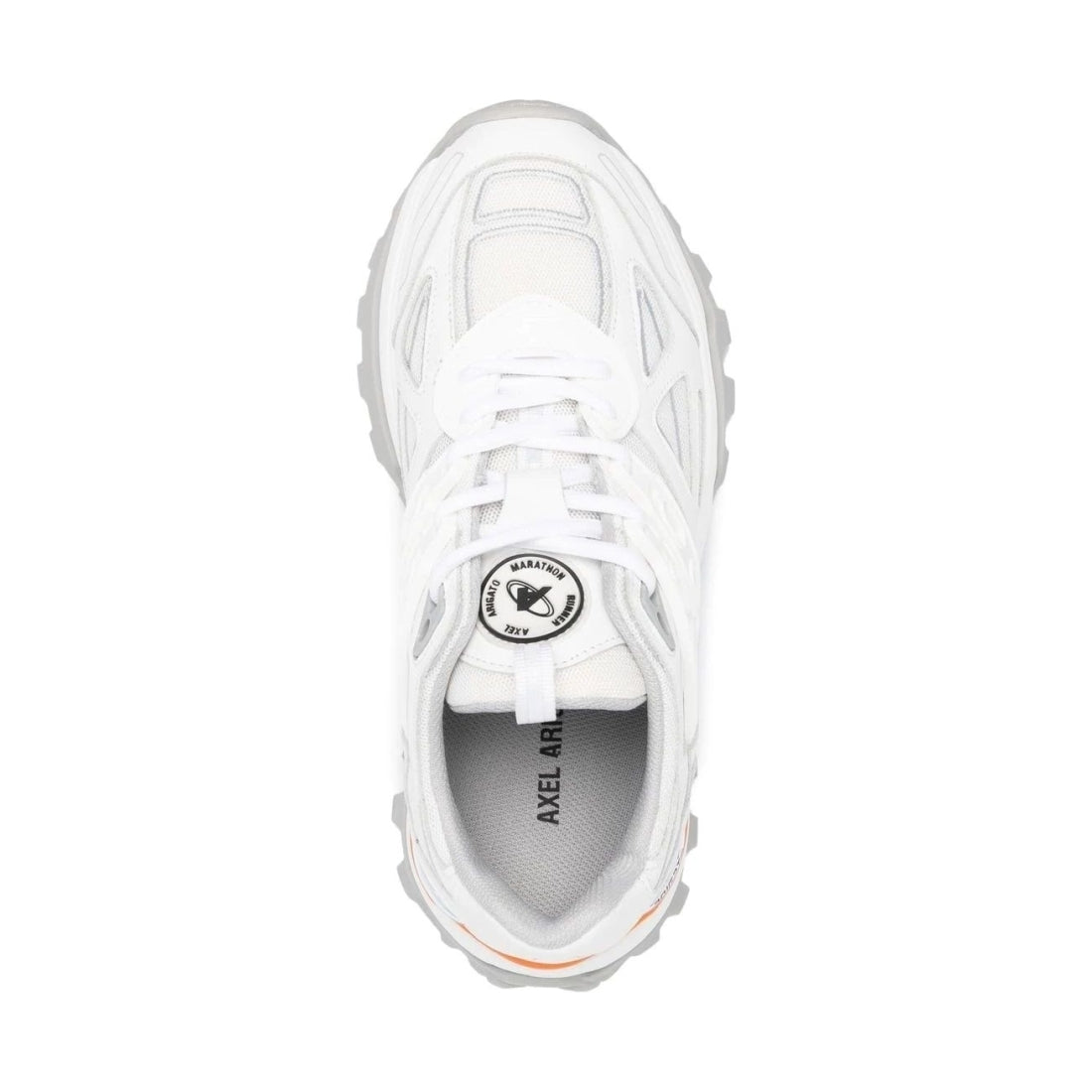 AXEL ARIGATO womens white, orange marathon r-tic shoe | Vilbury London