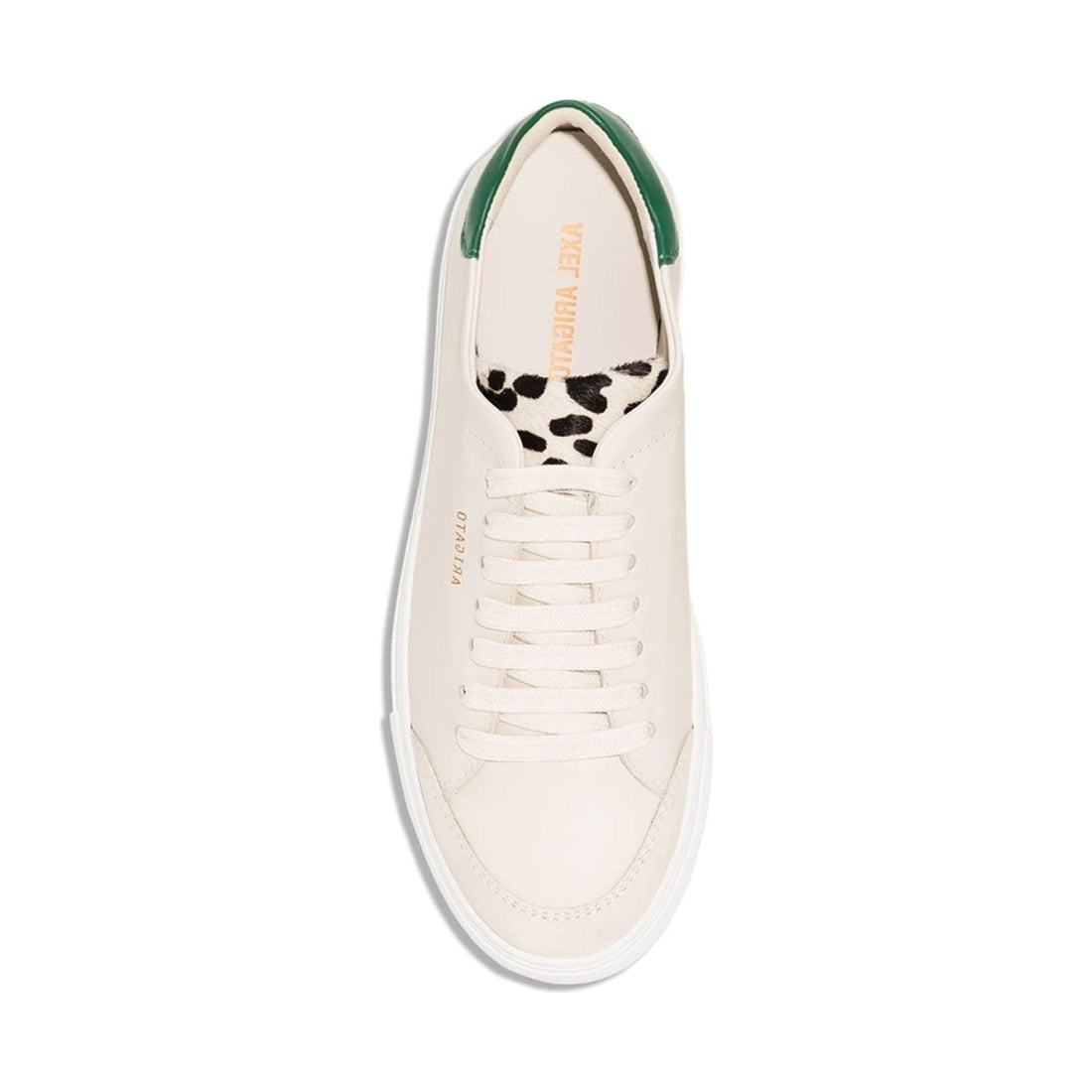 AXEL ARIGATO womens cremino, green, leopard clean 90 triple animal shoe | Vilbury London