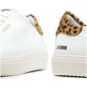 AXEL ARIGATO womens white, leopard, cremino clean 90 triple animal shoe | Vilbury London