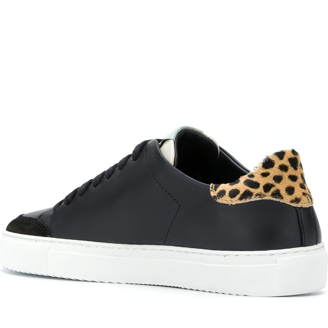 AXEL ARIGATO womens black, leopard, cremino clean 90 triple animal shoe | Vilbury London