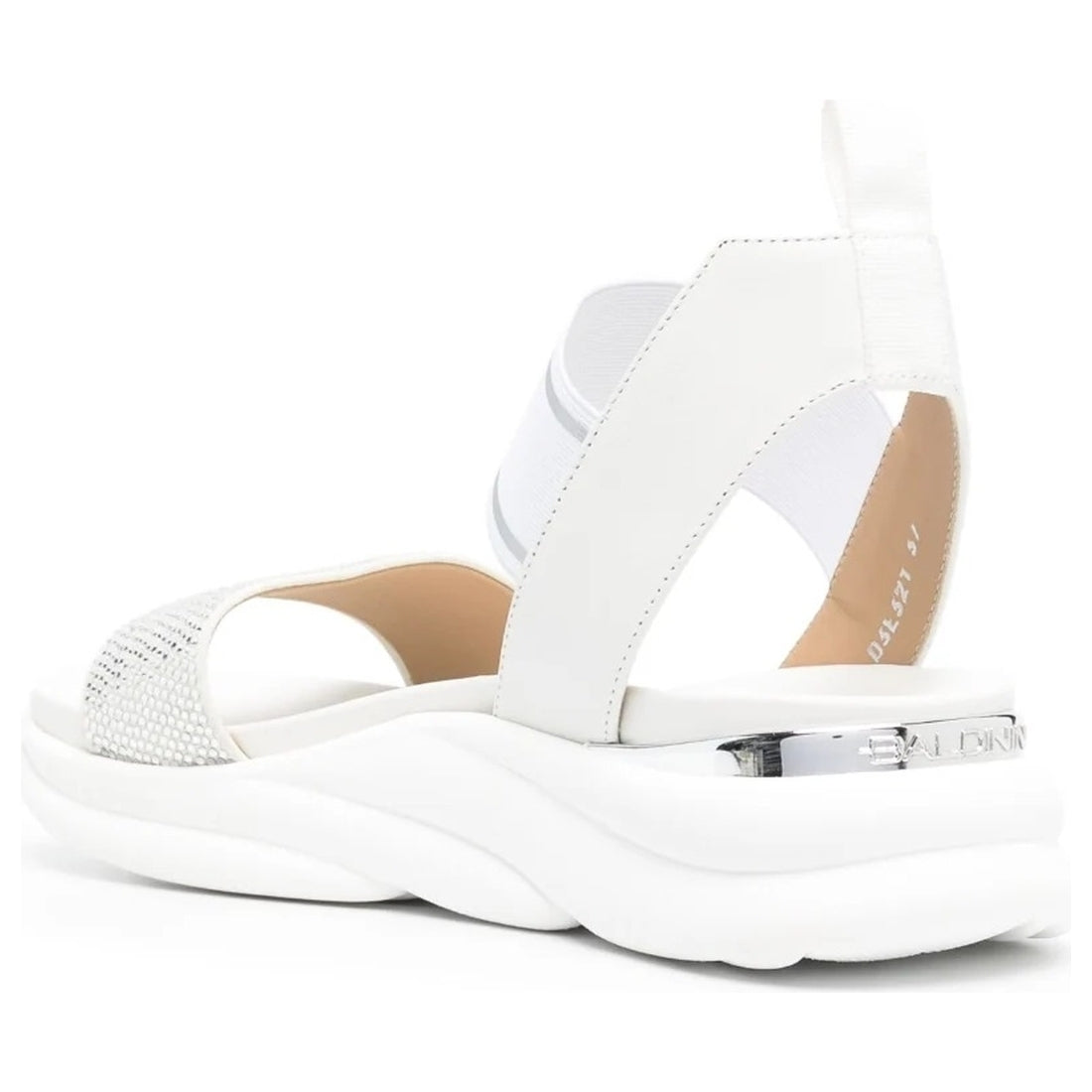 Baldinini womens latte bianco flat woman sandals | Vilbury London