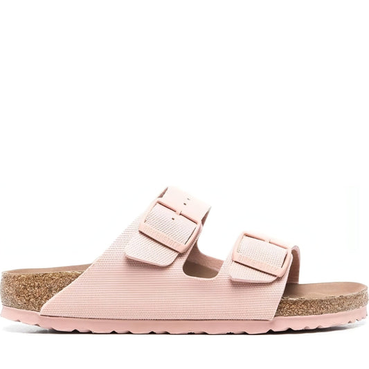 Birkenstock womens soft pink arizona rivet logo slippers | Vilbury London