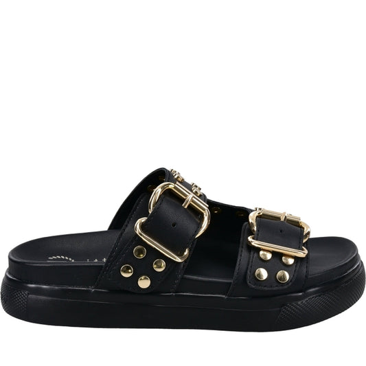 Bugatti Womens Black dalia slippers | Vilbury London