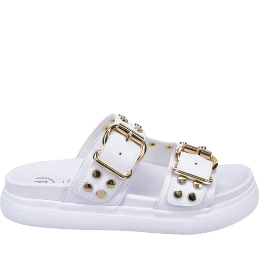 Bugatti Womens White dalia slippers | Vilbury London