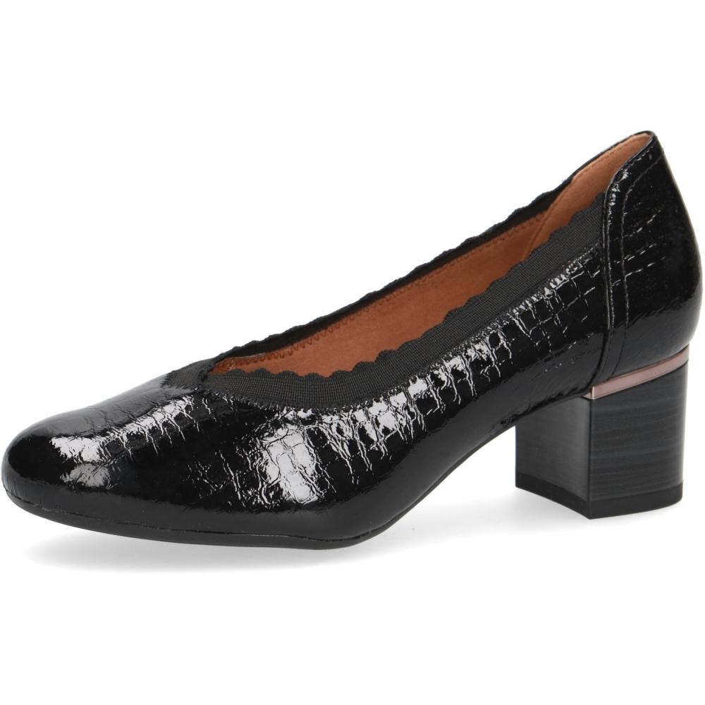 Caprice Female Black Elegant Low Heels Black 22401-25 014 | Vilbury London