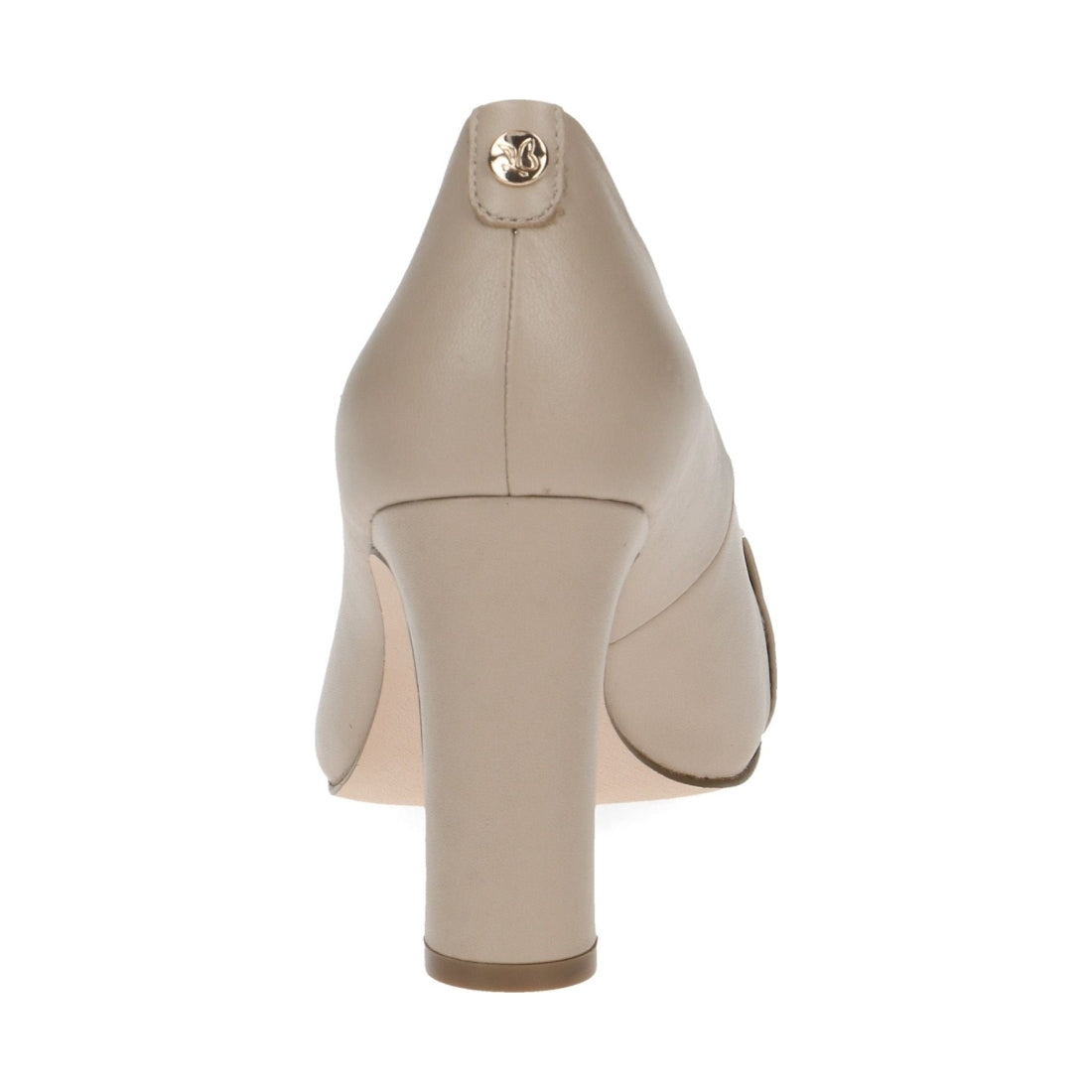 Caprice womens beige nappa elegant closed pumps | Vilbury London