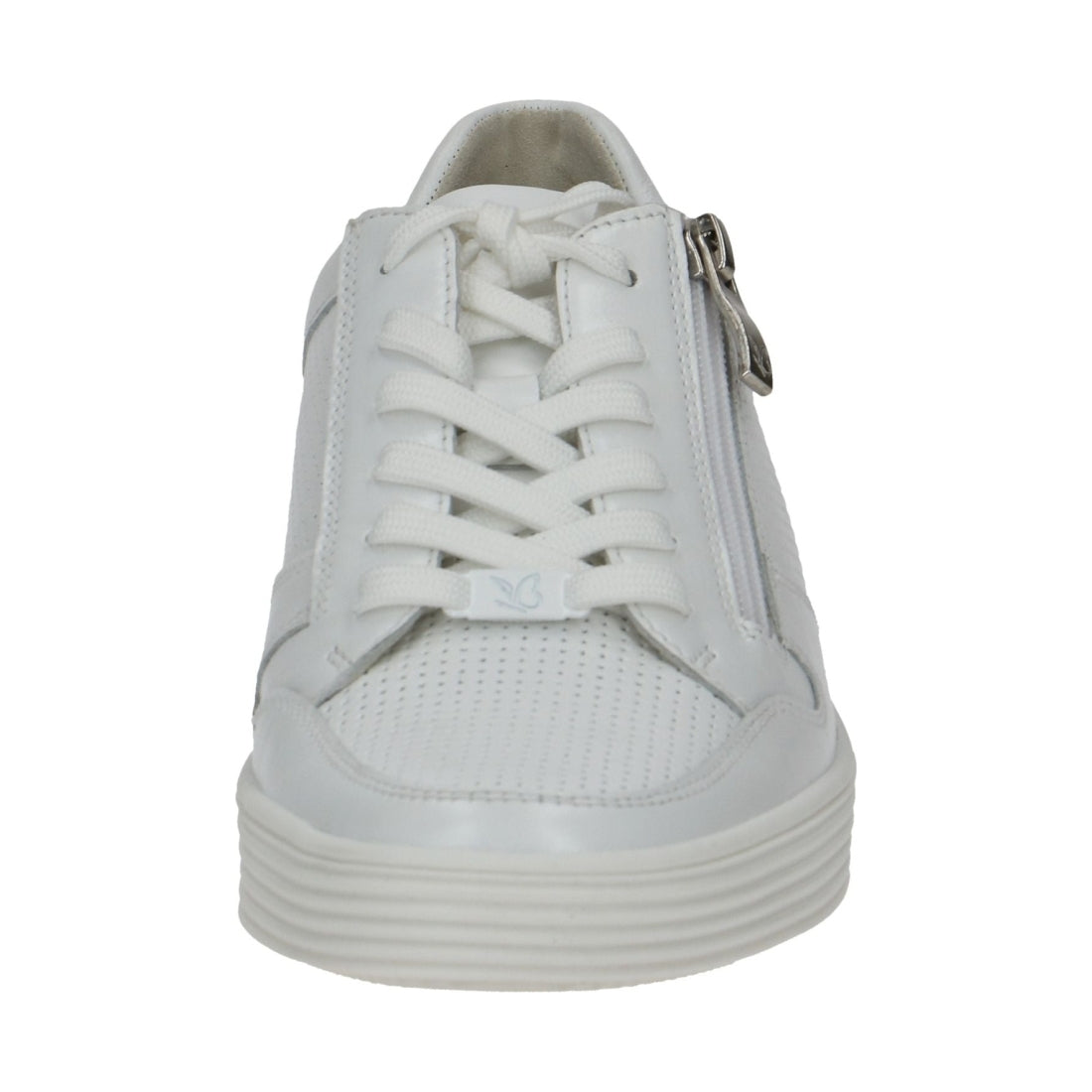 Caprice womens white nappa casual closed sport shoe | Vilbury London