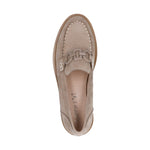 Caprice womens mud nubuc casual closed loafers | Vilbury London