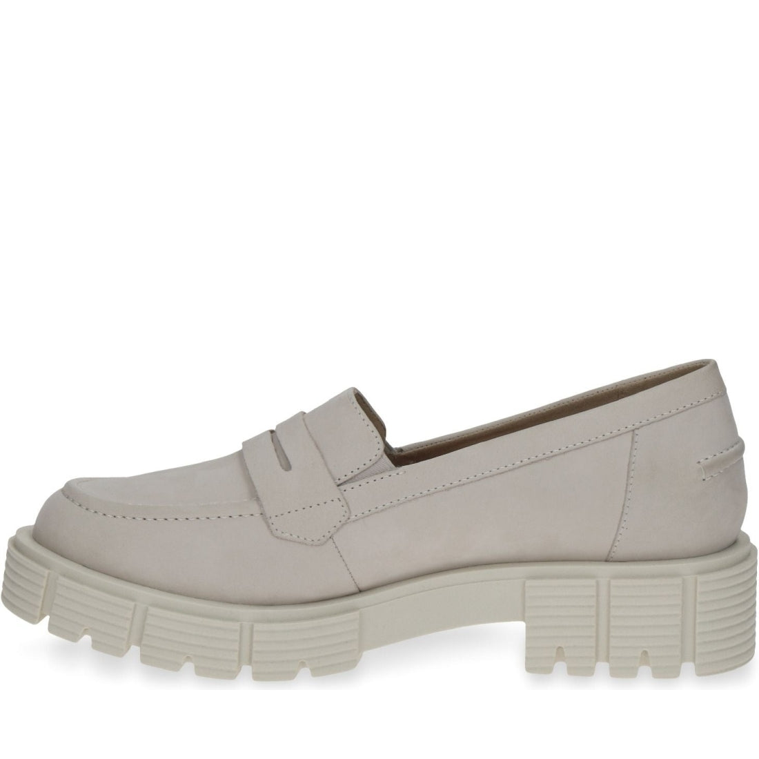 Caprice womens snow nubuc casual closed loafers | Vilbury London