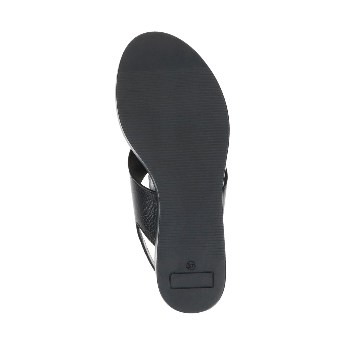 Caprice womens black casual open sandals | Vilbury London