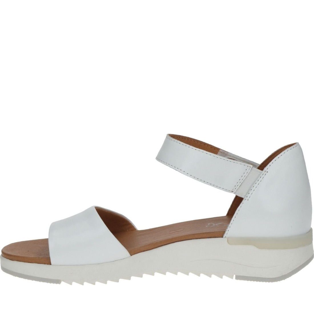 Caprice womens white nappa casual open sandals | Vilbury London