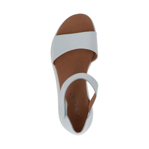 Caprice womens white nappa casual open sandals | Vilbury London