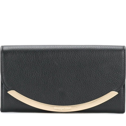 See By Chloe womens black lizzie long wallet | Vilbury London