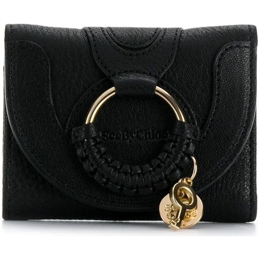 See By Chloe womens black hana compact wallet | Vilbury London