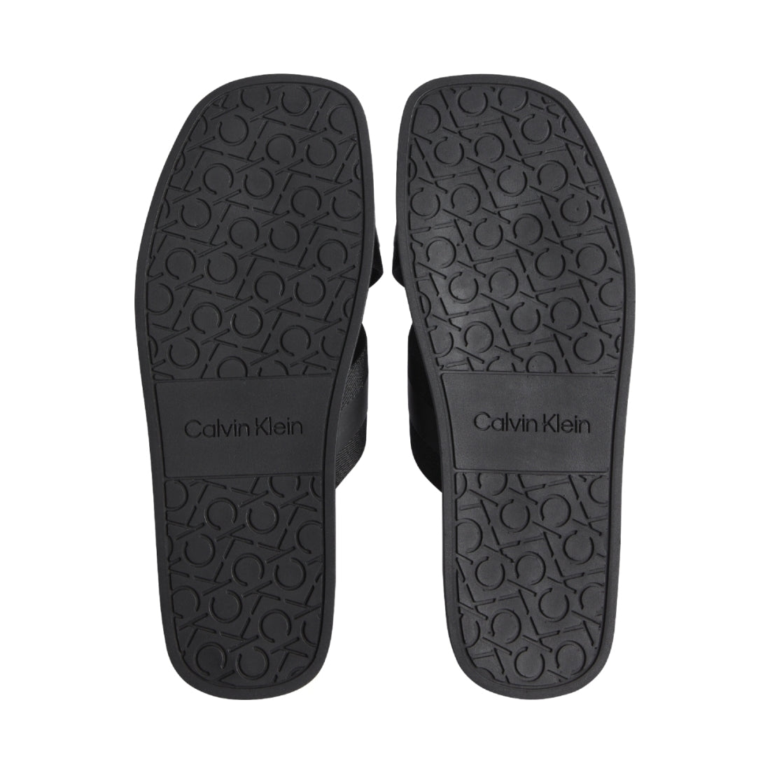 Calvin Klein Mens Ck Black webbing cross sandal wb | Vilbury London
