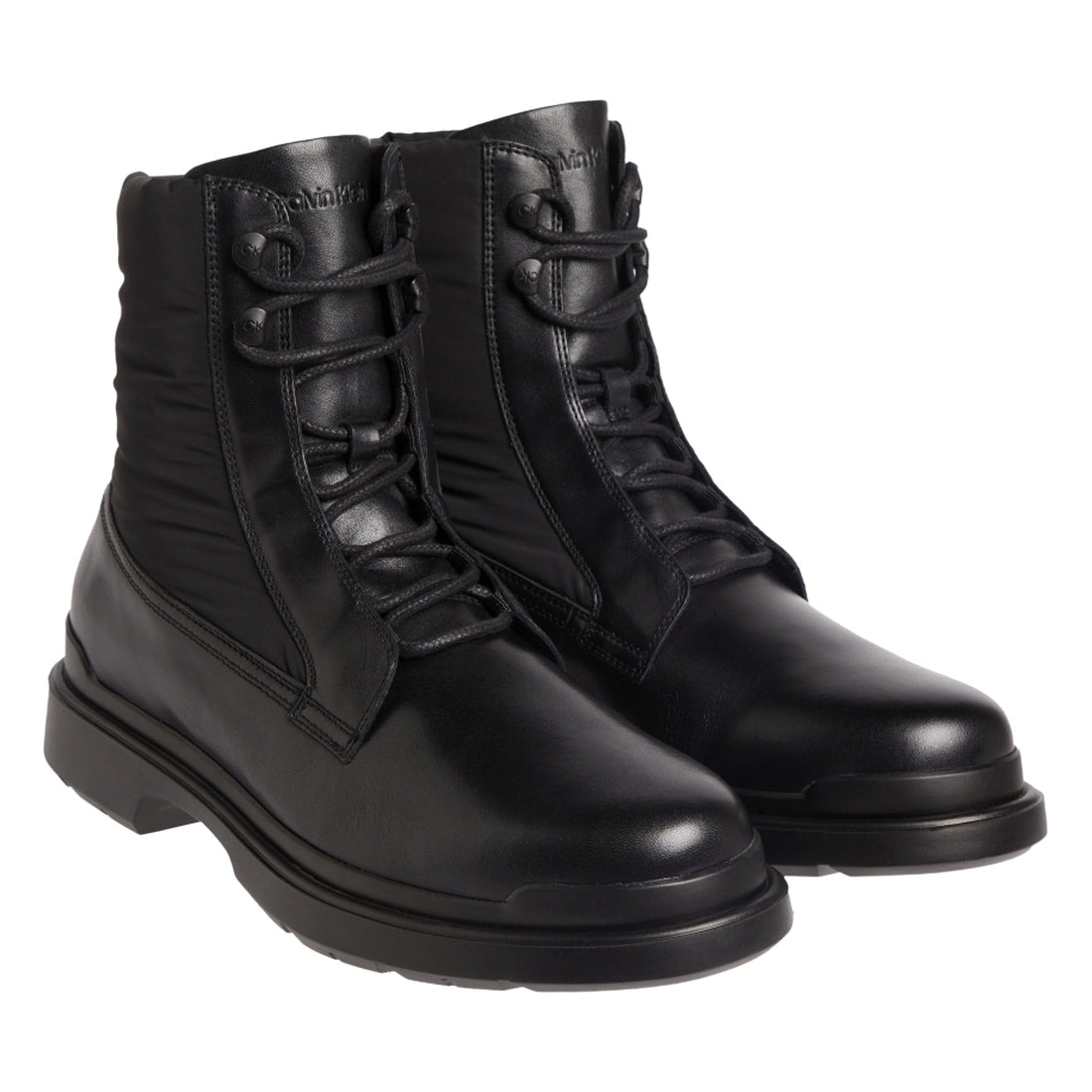 Calvin Klein mens Black lace up boot mix | Vilbury London