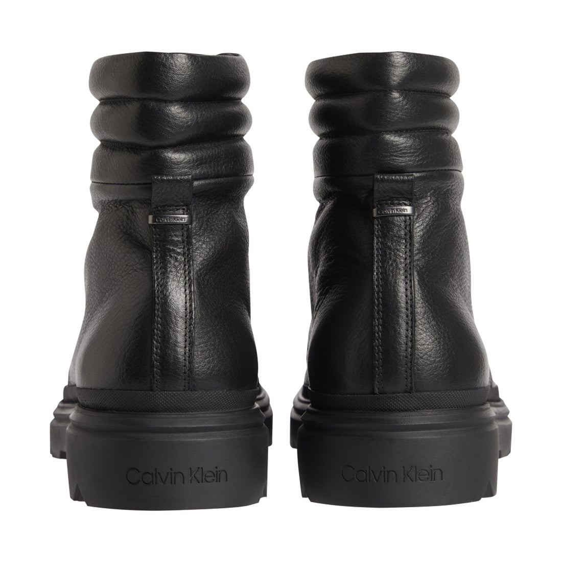 Calvin Klein mens Black combat boot pb lth | Vilbury London