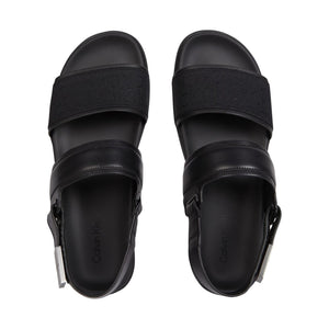 Calvin Klein mens black mono jacquard back strap sandal | Vilbury London