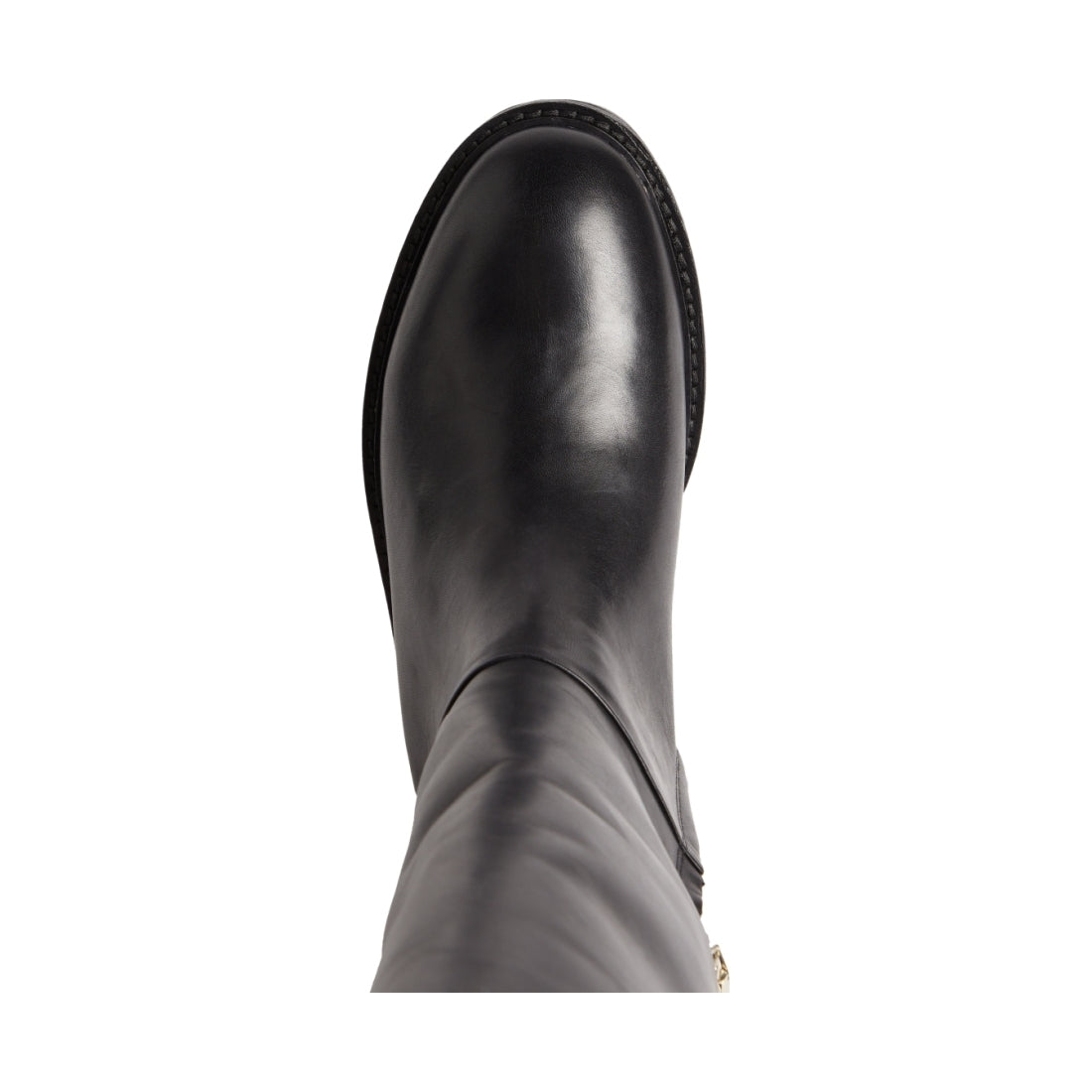 Calvin Klein womens Black rubber sole knee boot w hw | Vilbury London