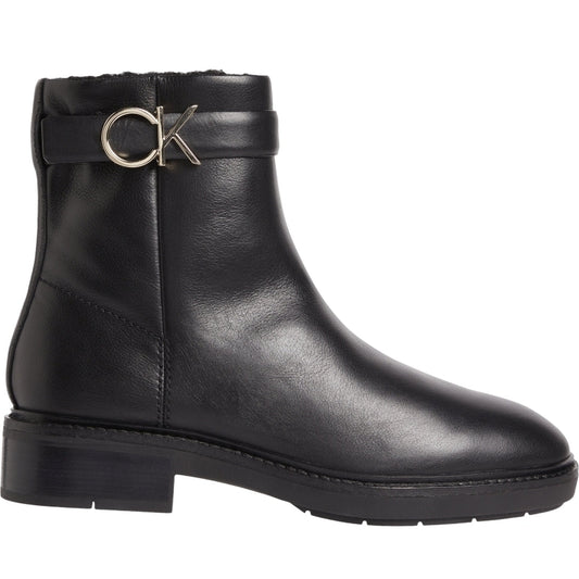 Calvin Klein womens Black rubber sole ankle boot hw | Vilbury London