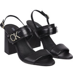 Calvin Klein womens ck black block sandal | Vilbury London