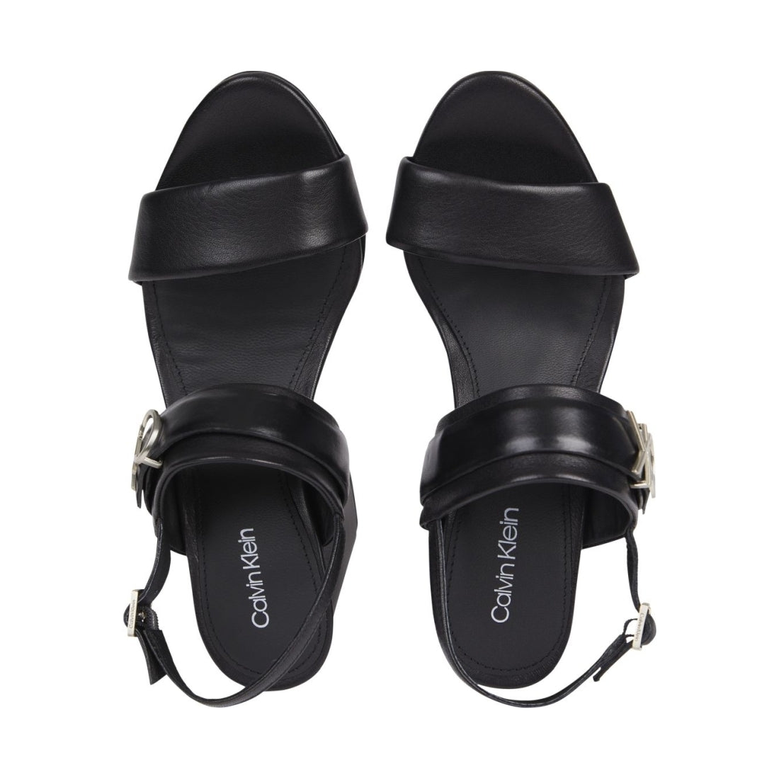 Calvin Klein womens ck black block sandal | Vilbury London