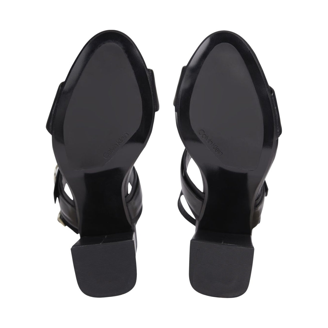 Calvin Klein womens ck black block sandal | Vilbury London