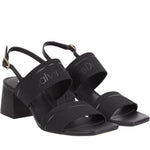 Calvin Klein womens ck black squared sandal | Vilbury London