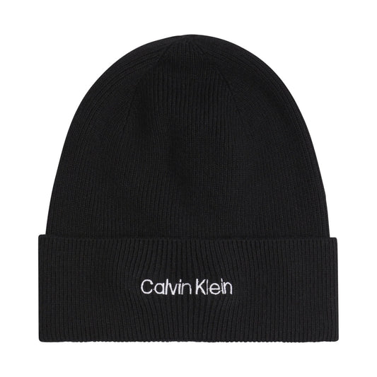 Calvin Klein womens Black essential knit beanie | Vilbury London