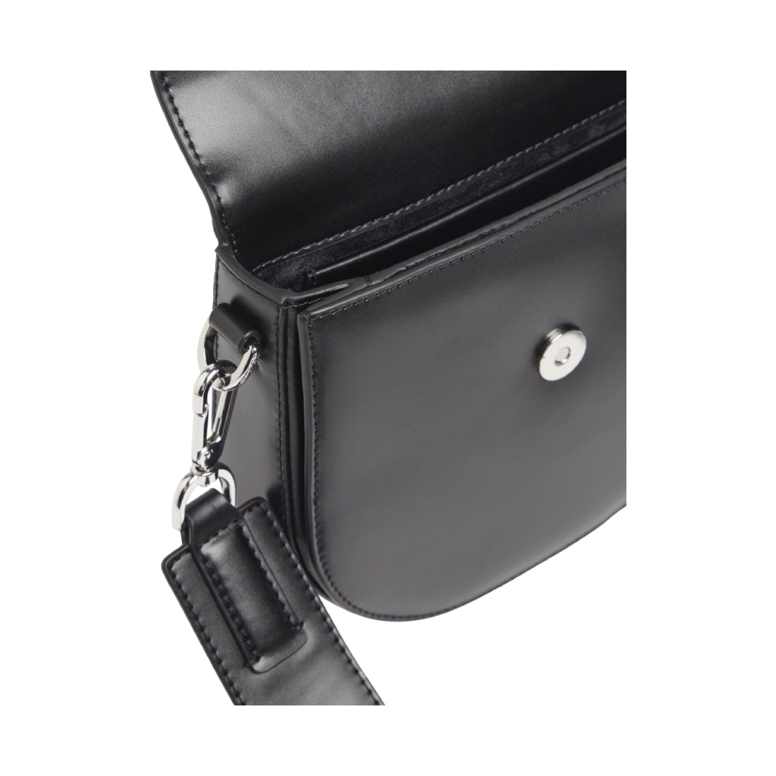 Calvin Klein Womens Ck Black core saddle sm handbag | Vilbury London