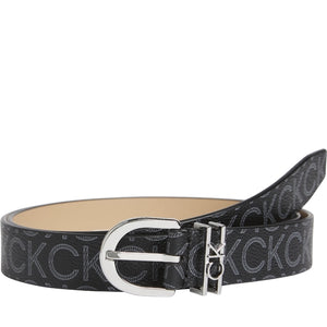Calvin Klein Womens Black Mono must loop 25mm belt | Vilbury London