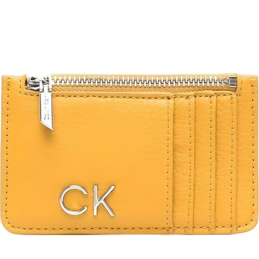 Calvin Klein womens monarch gold re-locardholder w/zip pbl | Vilbury London
