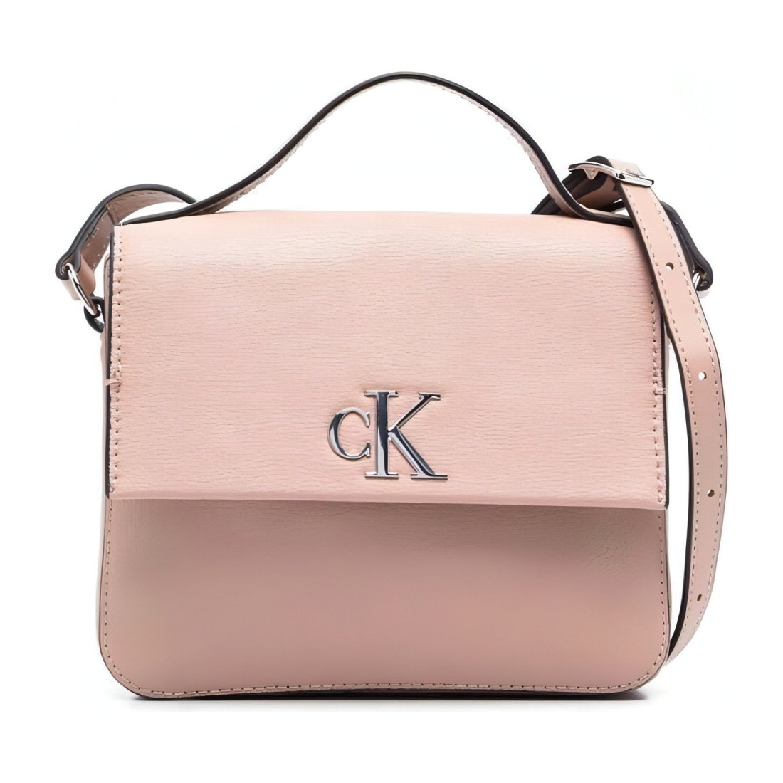 Calvin Klein Jeans womens dark blush minimalgram boxy flap cb19 cross body bags | Vilbury London