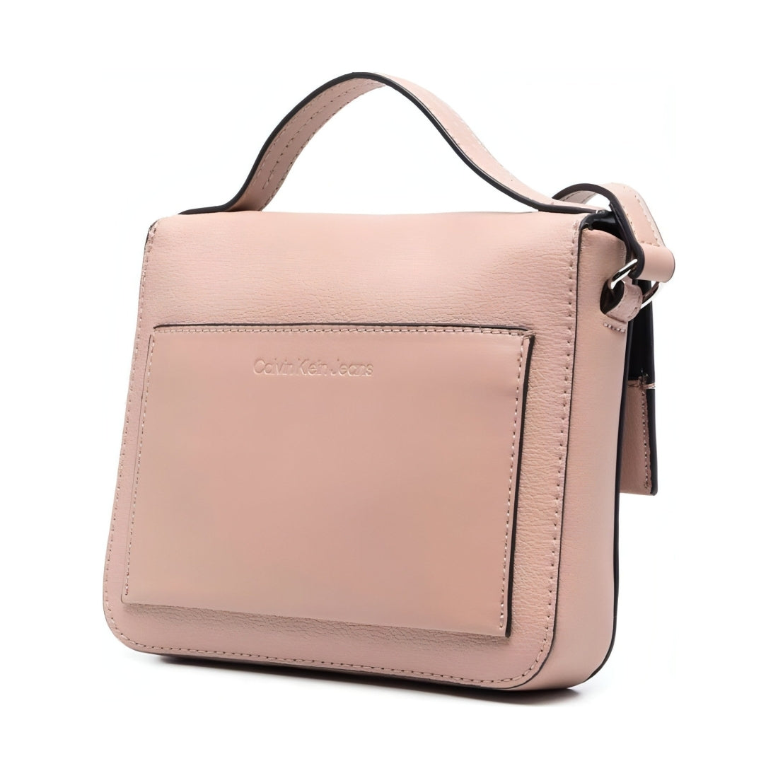 Calvin Klein Jeans womens dark blush minimalgram boxy flap cb19 cross body bags | Vilbury London