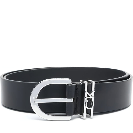 Calvin Klein womens black must loop belt 30mm | Vilbury London