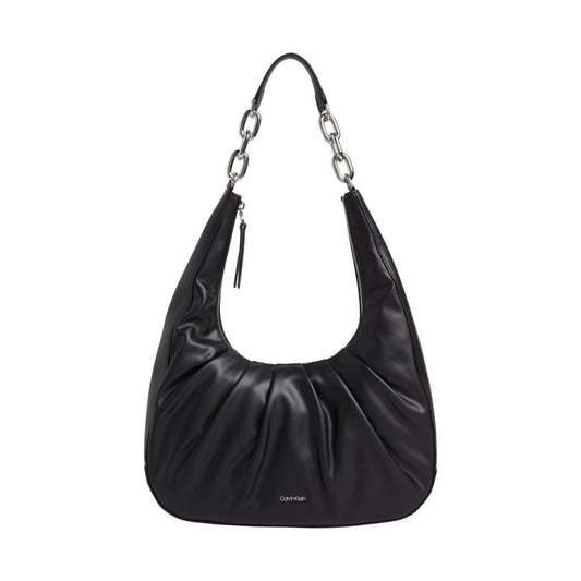 Calvin Klein womens ck black soft shoulder bag | Vilbury London