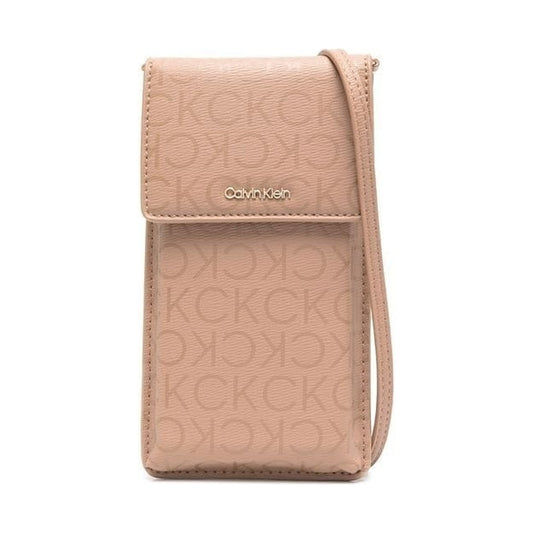 Calvin Klein womens safari canvas mono must phone pouch | Vilbury London