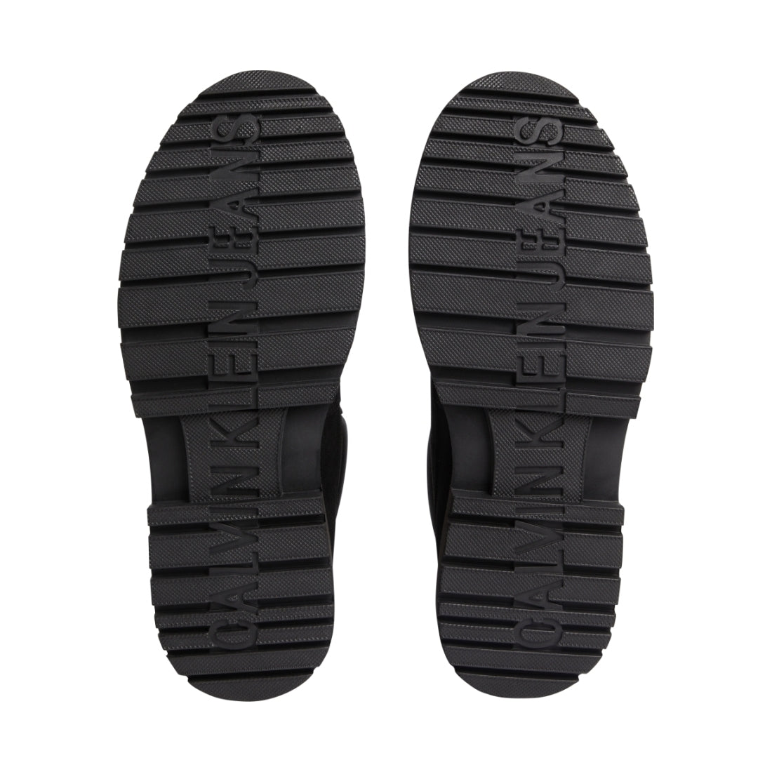 Calvin Klein mens Black lug mid laceup boot hike | Vilbury London