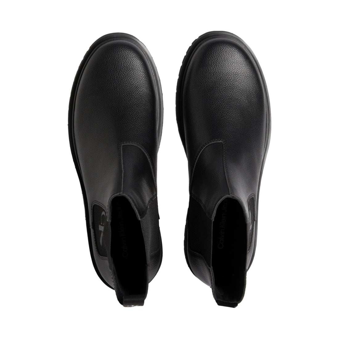 Calvin Klein mens Black lug mid chelsea boot 2 | Vilbury London