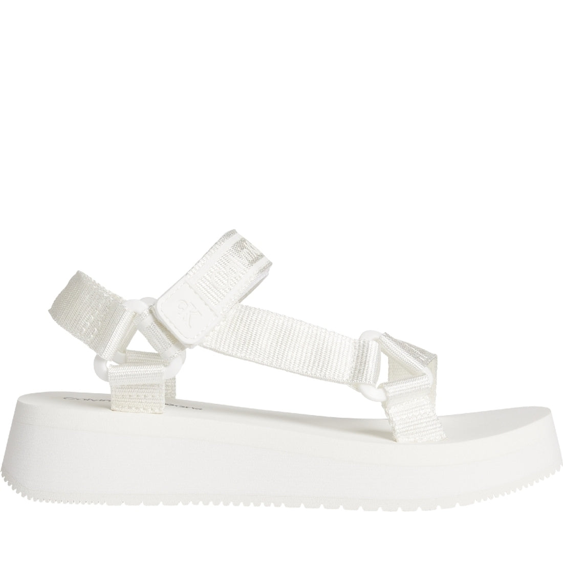 Calvin Klein Womens Bright White prefresato sandal 1 | Vilbury London